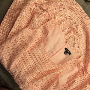 Pink fit and flare dress